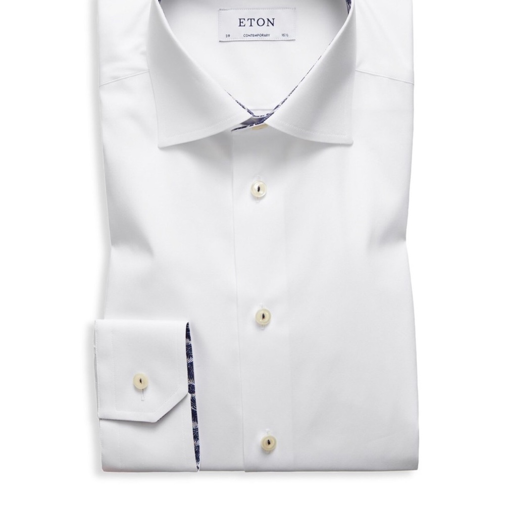 Contemporary-Fit Palm Tree Dress Shirt - Picture 2 of 4